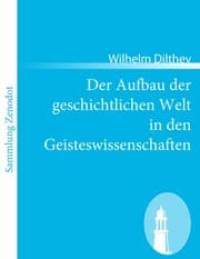 Cover von Der Aufbau der geschichtlichen Welt in den Geisteswissenschaften