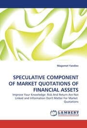 Cover von SPECULATIVE COMPONENT OF MARKET QUOTATIONS OF FINANCIAL ASSETS