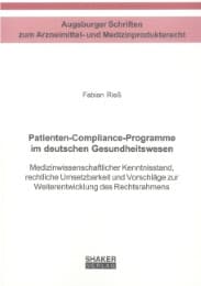 Cover von Patienten-Compliance-Programme im deutschen Gesundheitswesen