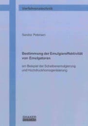 Cover von Bestimmung der Emulgiereffektivität von Emulgatoren