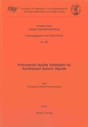 Cover von Instrumental Quality Estimation for Synthesized Speech Signals