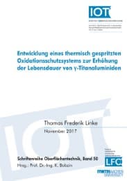 Cover von Entwicklung eines thermisch gespritzten Oxidationsschutzsystems zur Erhöhung der Lebensdauer von Titanaluminiden