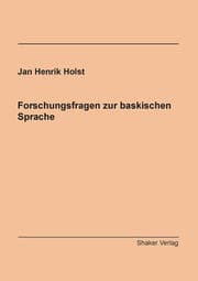 Cover von Forschungsfragen zur baskischen Sprache