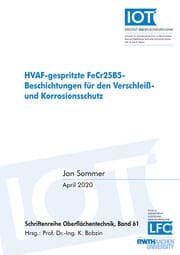 Cover von HVAF-gespritzte FeCr25B5-Beschichtungen für den Verschleiß- und Korrosionsschutz