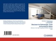 Cover von Decision to Patronage: Case of Furniture Store