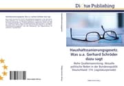 Cover von Haushaltssanierungsgesetz.Was u.a.Gerhard Schröder dazu sagt