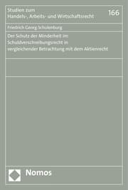 Cover von Der Schutz der Minderheit im Schuldverschreibungsrecht in vergleichender Betrachtung mit dem Aktienrecht