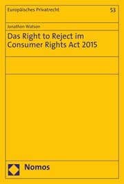 Cover von Das Right to Reject im Consumer Rights Act 2015
