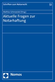 Cover von Aktuelle Fragen zur Notarhaftung