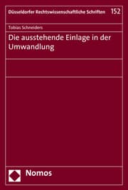Cover von Die ausstehende Einlage in der Umwandlung