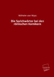 Cover von Die Sprichwörter bei den römischen Komikern