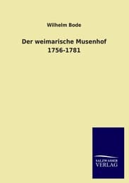 Cover von Der weimarische Musenhof 1756-1781