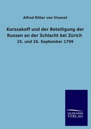 Cover von Korssakoff und der Beteiligung der Russen an der Schlacht bei Zürich