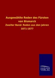Cover von Ausgewählte Reden des Fürsten von Bismarck