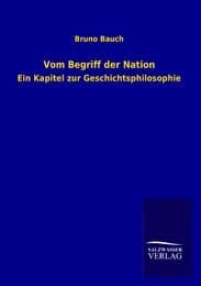 Cover von Vom Begriff der Nation