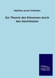 Cover von Zur Theorie des Erkennens durch den Gesichtssinn