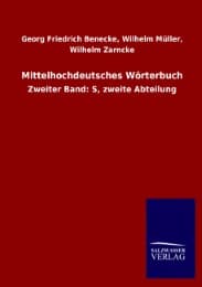 Cover von Mittelhochdeutsches Wörterbuch