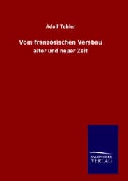 Cover von Vom französischen Versbau