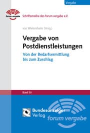 Cover von Vergabe von Postdienstleistungen