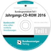 Cover von Bundesgesetzblatt Teil I Jahrgangs-CD-ROM 2016