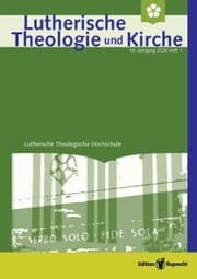 Cover von Lutherische Theologie und Kirche, Heft 01/2020 - Einzelkapitel - Umbruch, Abbruch, Aufbruch? Die SELK des Jahres 2019 in einer Perspektive von außen