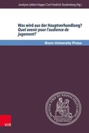 Cover von Was wird aus der Hauptverhandlung? Quel avenir pour l'audience de jugement?
