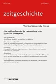 Cover von Krise und Transformation der Heimerziehung in den 1970er- und 1980er-Jahren
