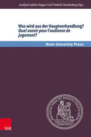 Cover von Was wird aus der Hauptverhandlung? Quel avenir pour laudience de jugement?