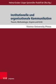 Cover von Institutionelle und organisationale Kommunikation