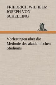Cover von Vorlesungen über die Methode des akademischen Studiums