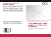 Cover von Consideraciones para juegos pre deportivos de Béisbol