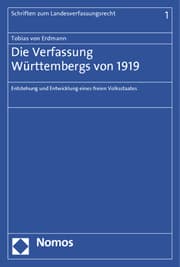 Cover von Die Verfassung Württembergs von 1919