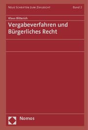 Cover von Vergabeverfahren und Bürgerliches Recht