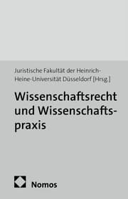 Cover von Wissenschaftsrecht und Wissenschaftspraxis