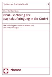 Cover von Neuausrichtung der Kapitalaufbringung in der GmbH