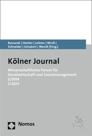 Cover von Wissenschaftliches Forum für Sozialwirtschaft und Sozialmanagement 2/2014 1/2015
