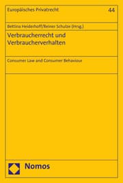 Cover von Verbraucherrecht und Verbraucherverhalten