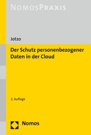 Cover von Der Schutz personenbezogener Daten in der Cloud