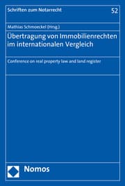 Cover von Übertragung von Immobilienrechten im internationalen Vergleich