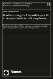 Cover von Gewährleistung von Informationsqualität in europäischen Informationssystemen