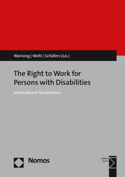 Cover von The Right to Work for Persons with Disabilities