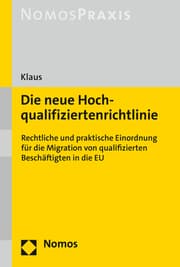 Cover von Die neue Hochqualifiziertenrichtlinie