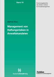 Cover von Management von Haftungsrisiken in Anwaltskanzleien
