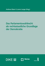 Cover von Das Parlamentswahlrecht als rechtsstaatliche Grundlage der Demokratie