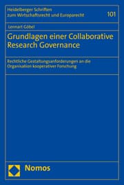 Cover von Grundlagen einer Collaborative Research Governance