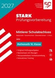 Cover von STARK Mathematik - Mittlerer Schulabschluss (MSA) 2027 NRW Realschule/ Gesamtschule EK/Sekundarschule - Prüfungsvorbereitung