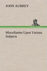 Cover von Miscellanies Upon Various Subjects