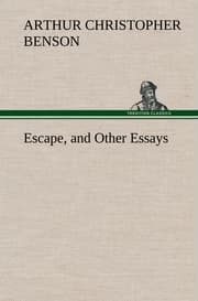 Cover von Escape, and Other Essays