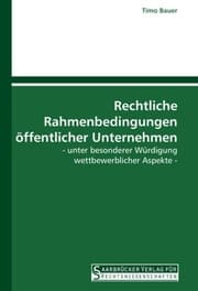 Cover von Rechtliche Rahmenbedingungen öffentlicher Unternehmen