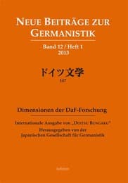 Cover von Neue Beiträge zur Germanistik, Band 12 / Heft 1